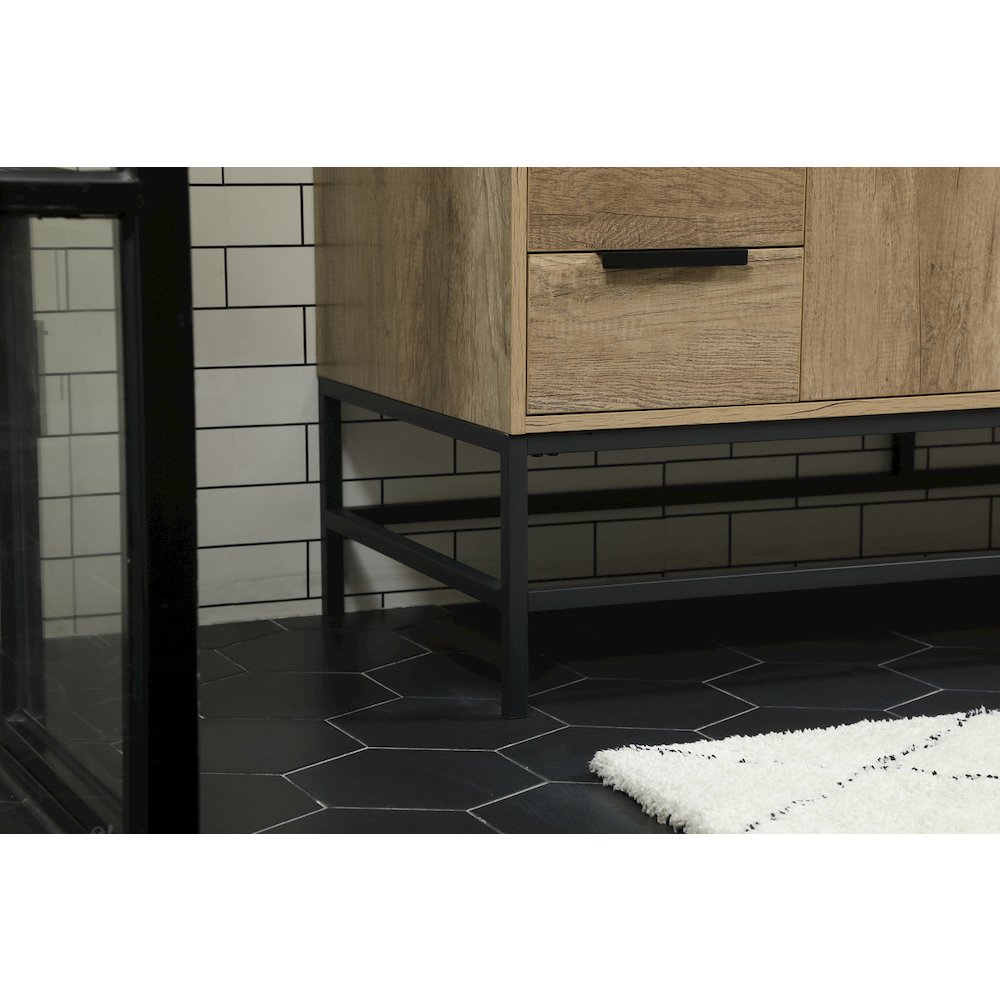 60 inch Single bathroom vanity in natural oak