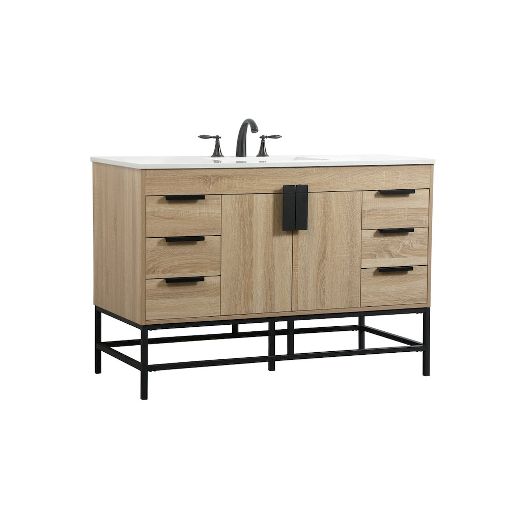 48 inch Single bathroom vanity in mango wood