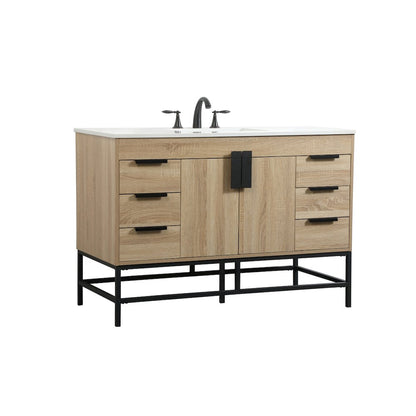 48 inch Single bathroom vanity in mango wood