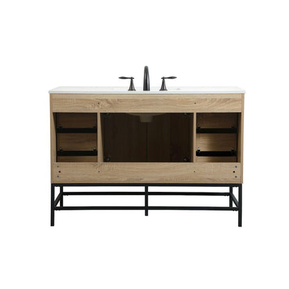 48 inch Single bathroom vanity in mango wood