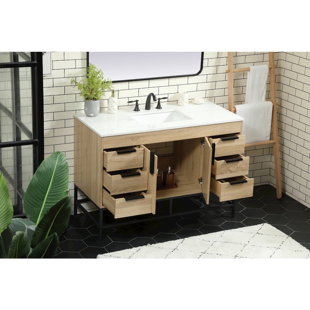 48 inch Single bathroom vanity in mango wood