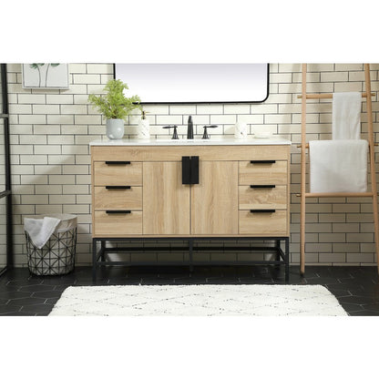 48 inch Single bathroom vanity in mango wood
