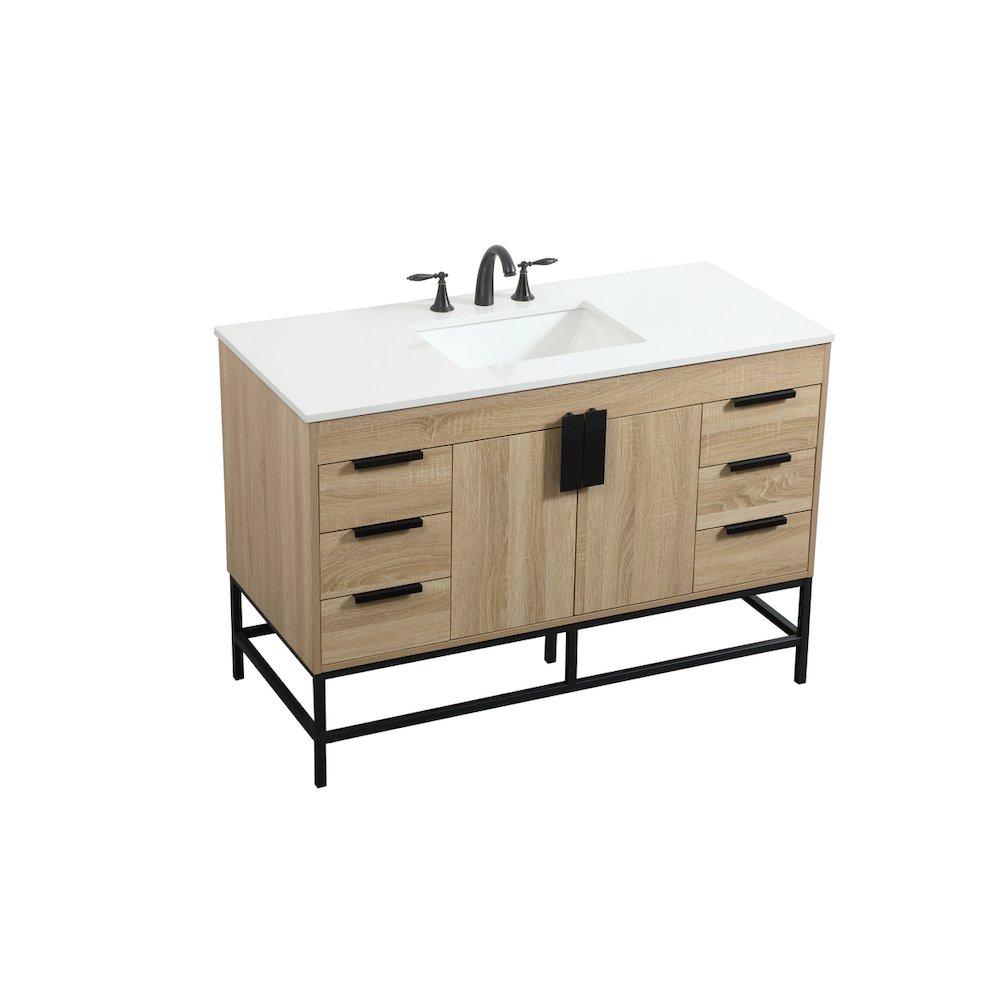 48 inch Single bathroom vanity in mango wood