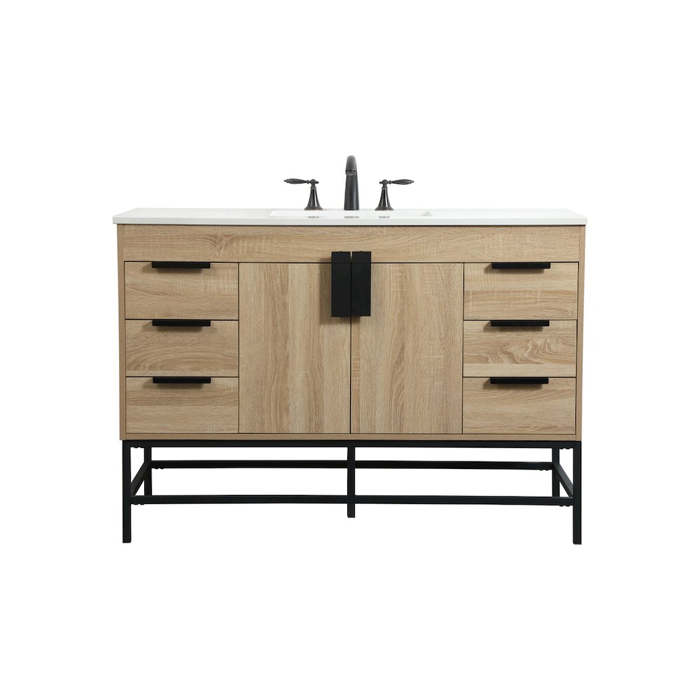 48 inch Single bathroom vanity in mango wood