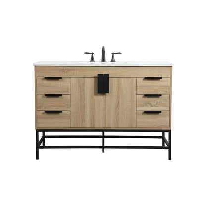 48 inch Single bathroom vanity in mango wood