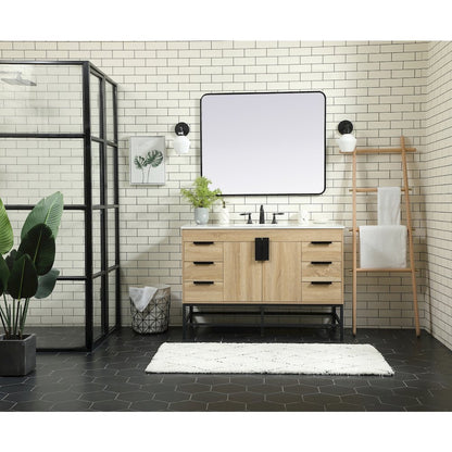 48 inch Single bathroom vanity in mango wood