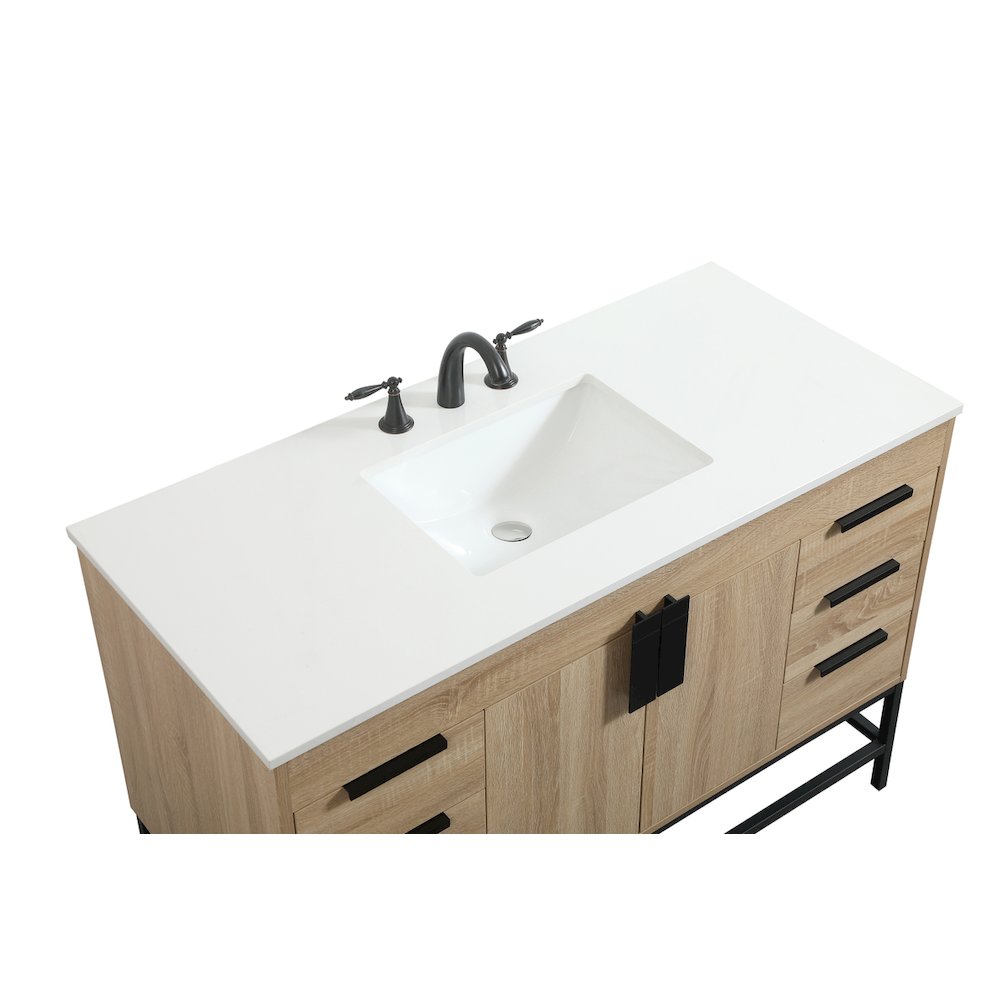 48 inch Single bathroom vanity in mango wood