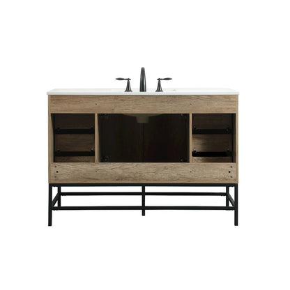 48 inch Single bathroom vanity in natural oak