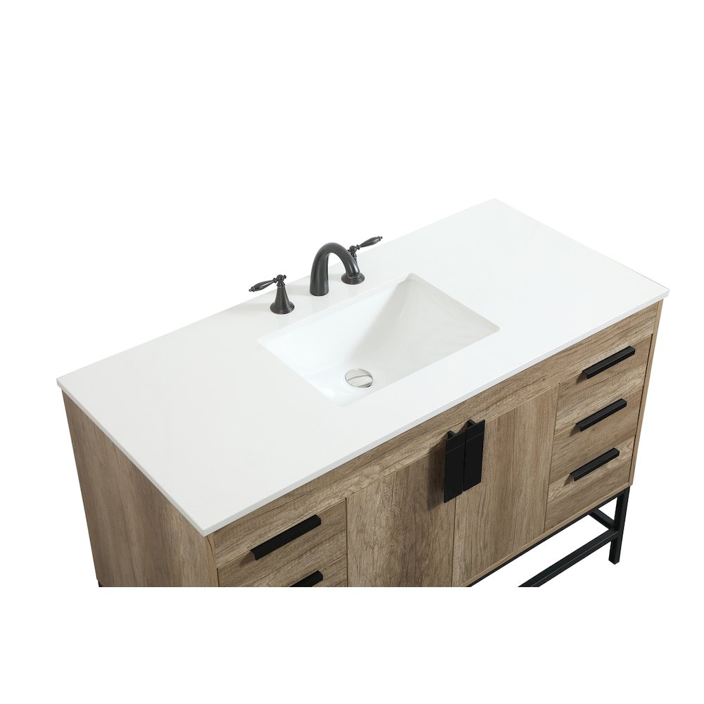 48 inch Single bathroom vanity in natural oak
