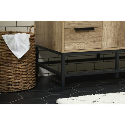 48 inch Single bathroom vanity in natural oak