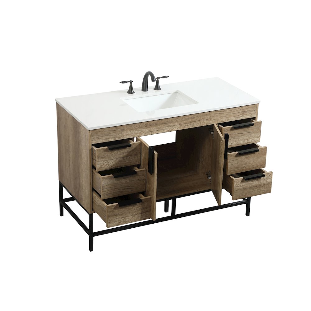 48 inch Single bathroom vanity in natural oak