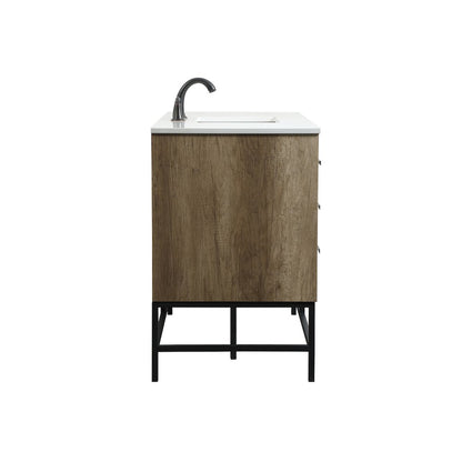 48 inch Single bathroom vanity in natural oak