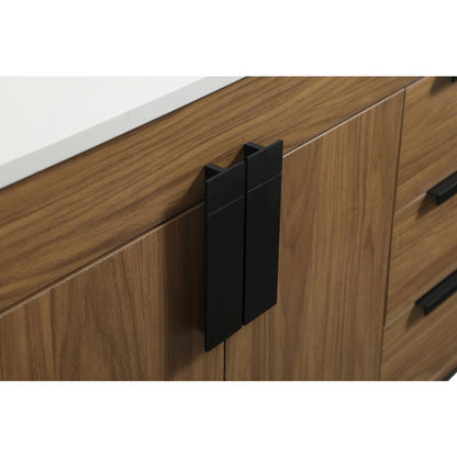 48 inch Single bathroom vanity in walnut brown