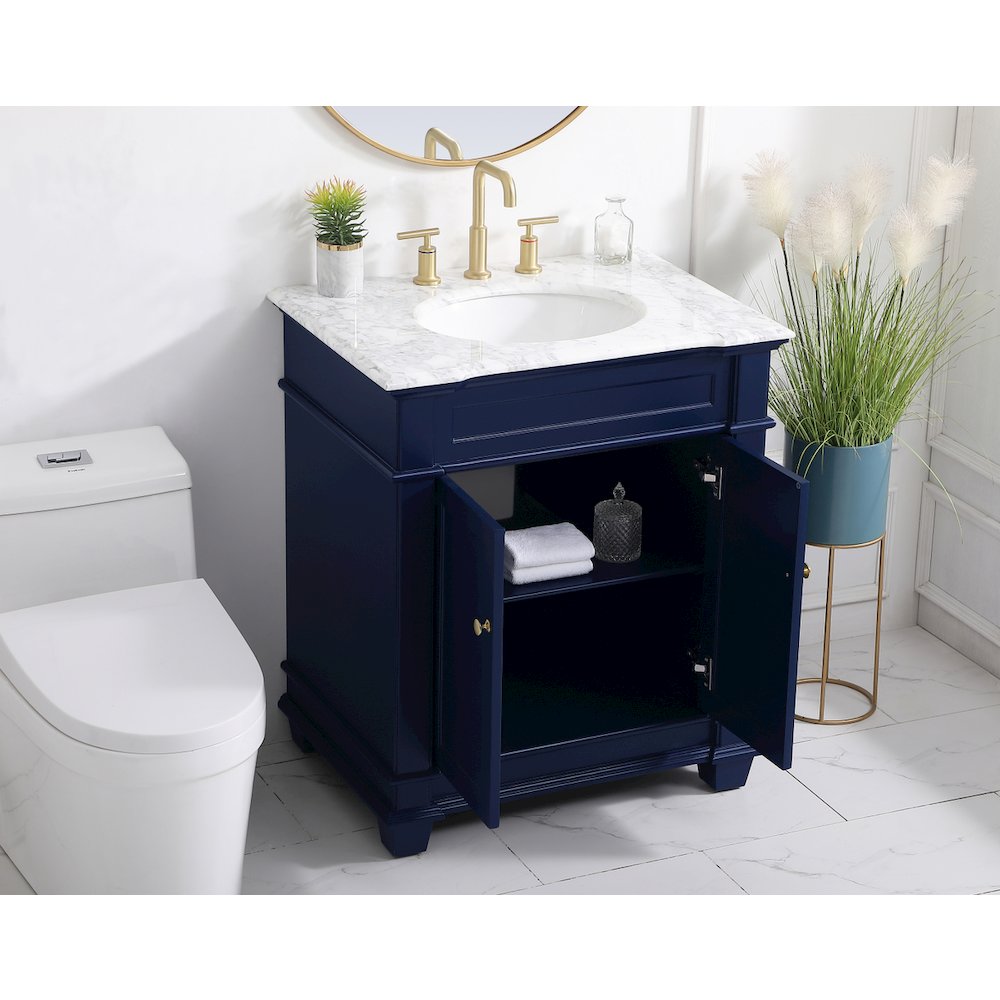 30 inch Single Bathroom Vanity set in Blue