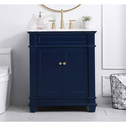 30 inch Single Bathroom Vanity set in Blue