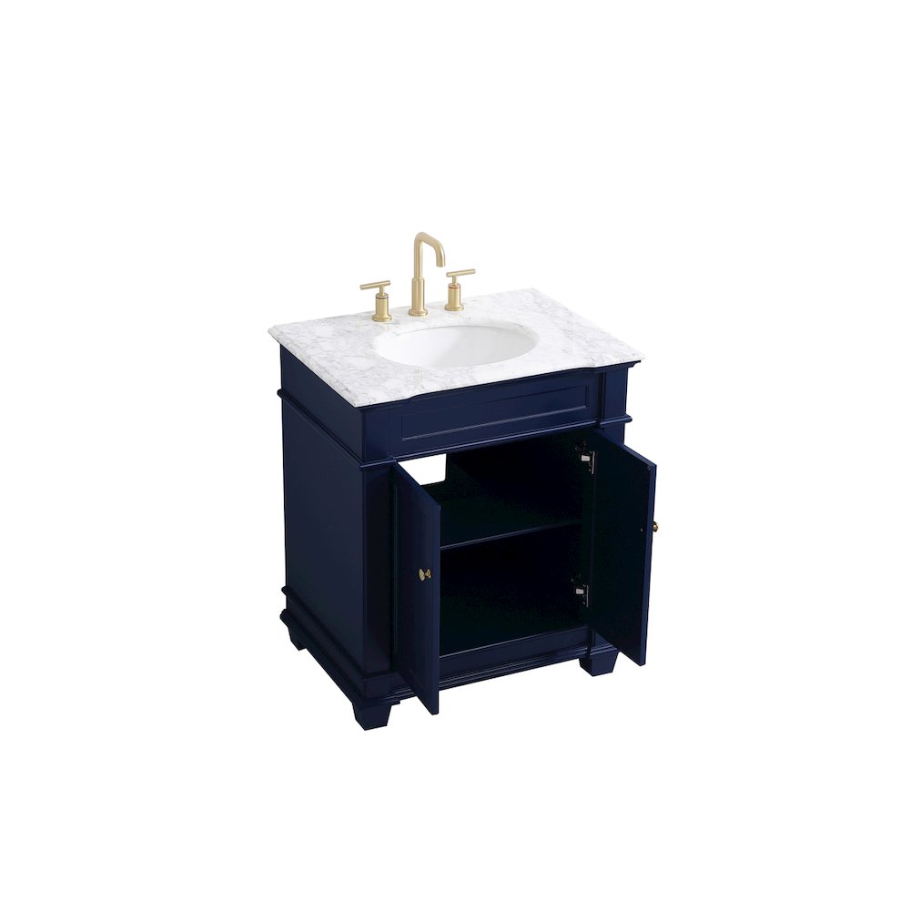 30 inch Single Bathroom Vanity set in Blue