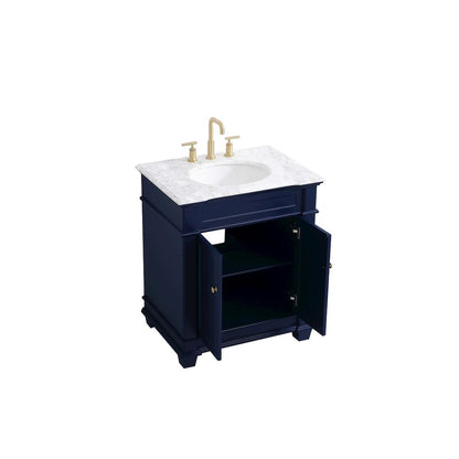 30 inch Single Bathroom Vanity set in Blue