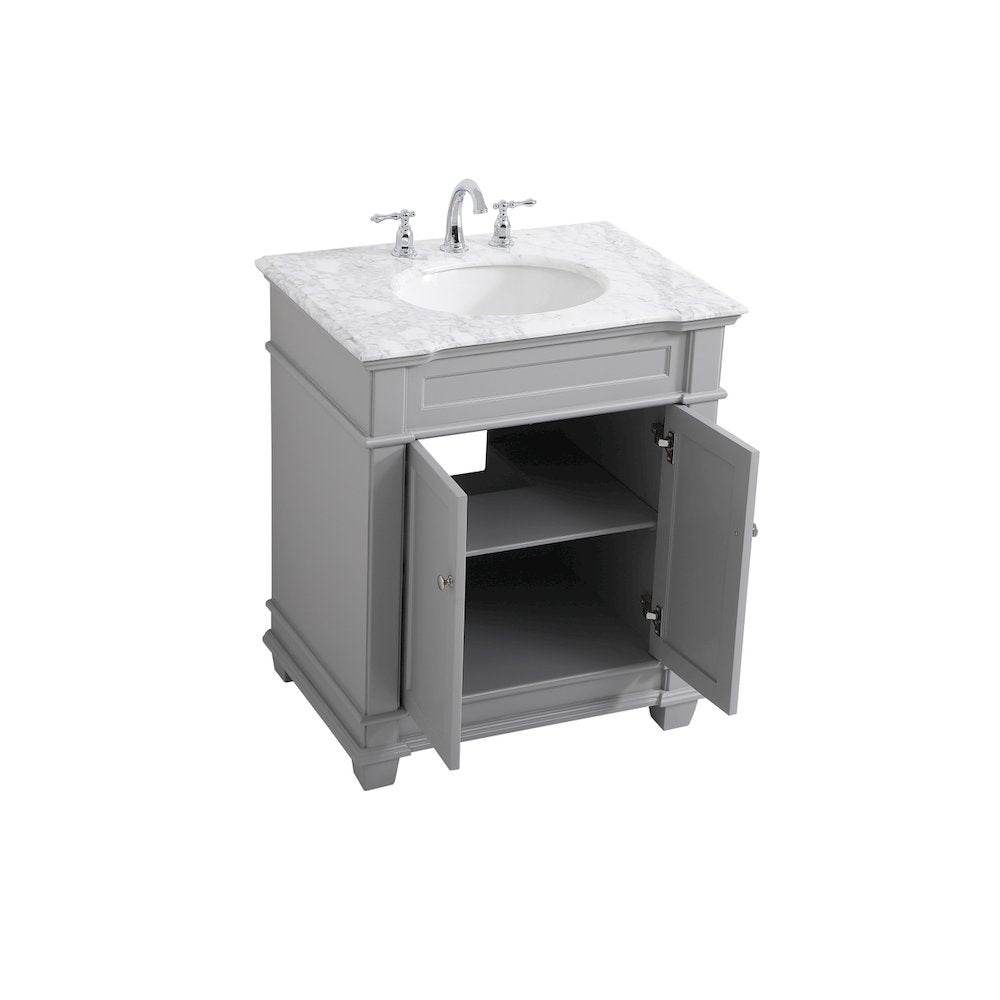 30 inch Single Bathroom Vanity set in Grey