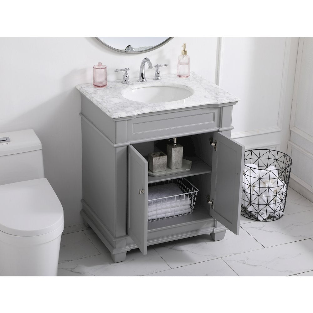 30 inch Single Bathroom Vanity set in Grey