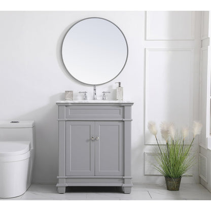 30 inch Single Bathroom Vanity set in Grey