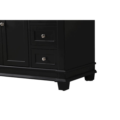 42 inch Single bathroom vanity set in black