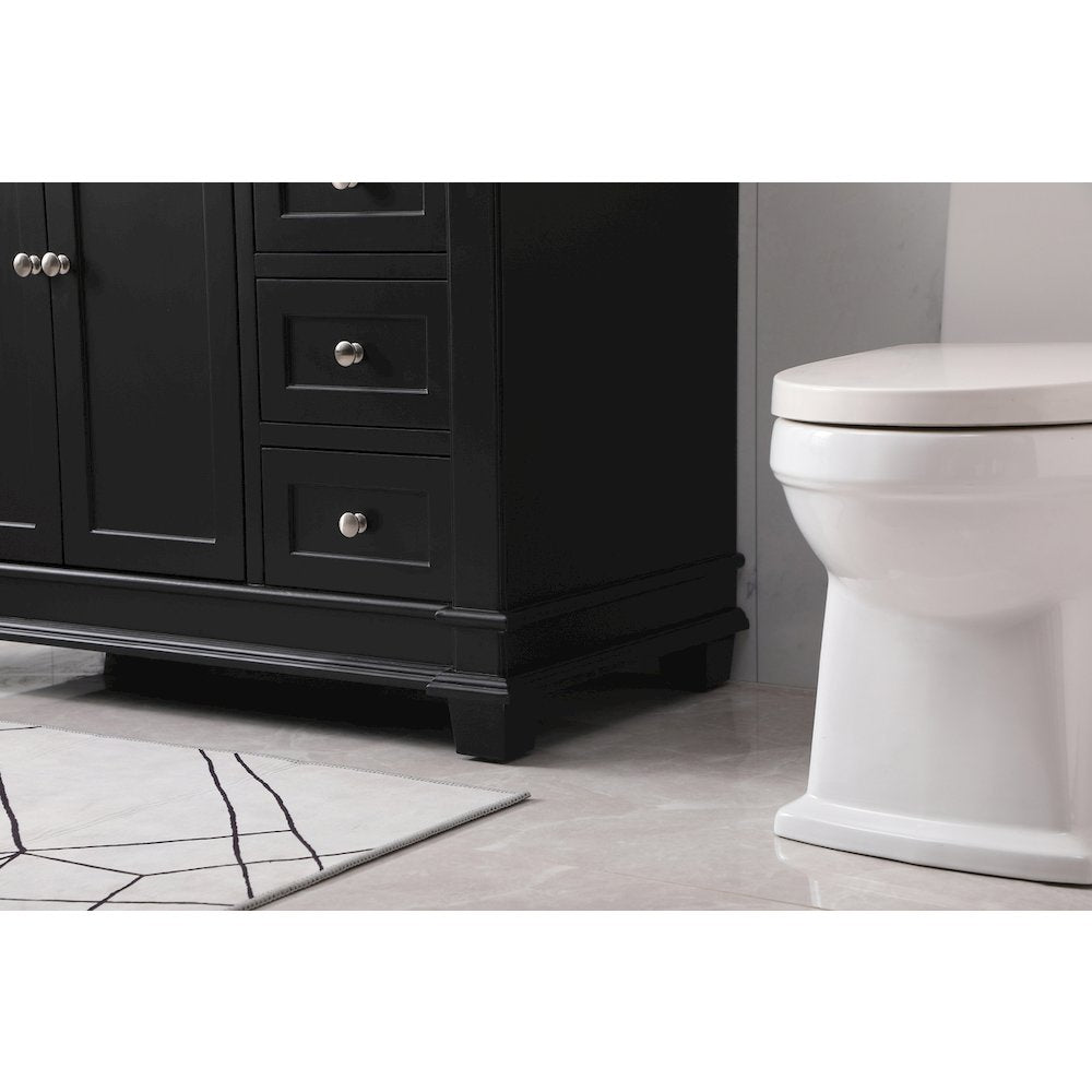 42 inch Single bathroom vanity set in black