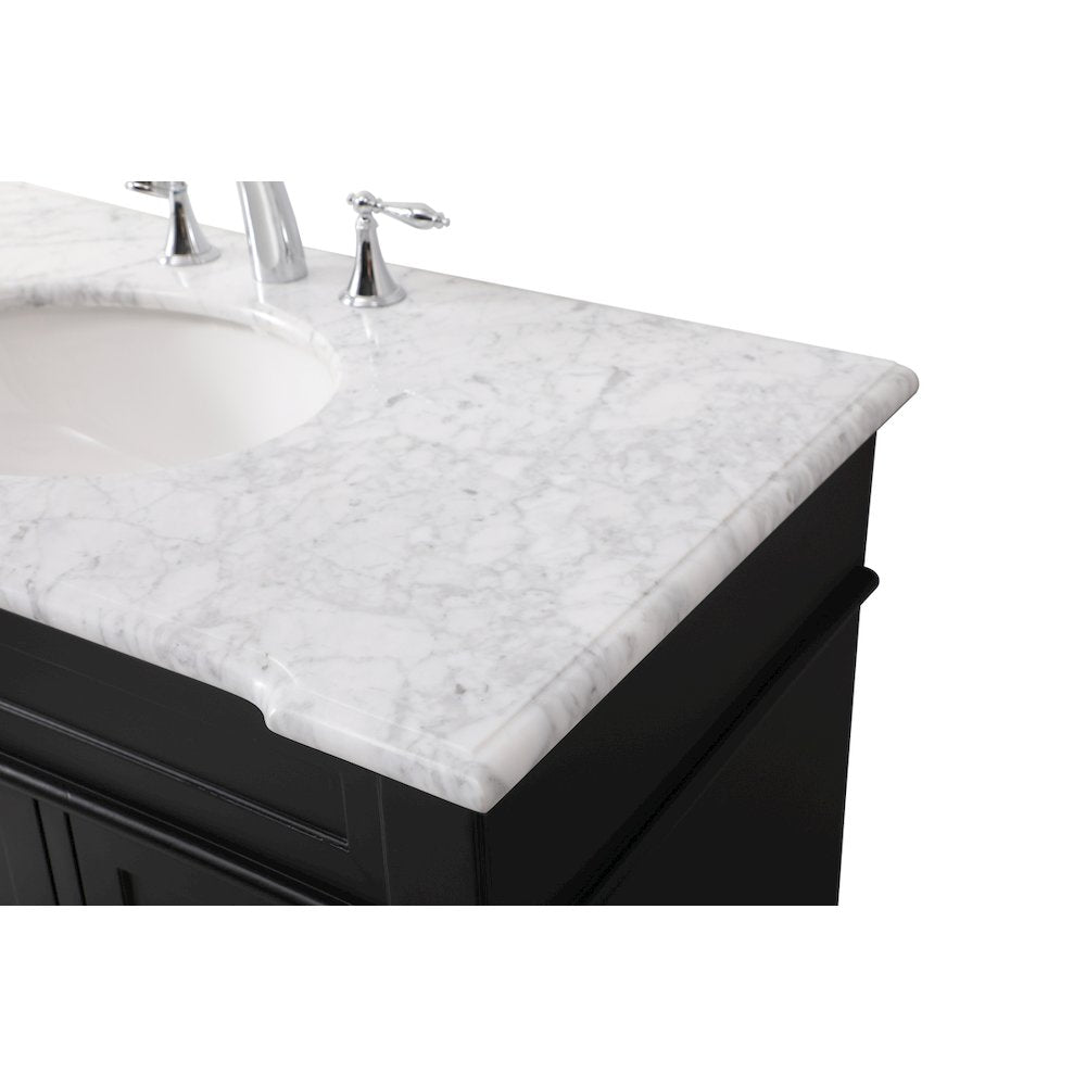 42 inch Single bathroom vanity set in black