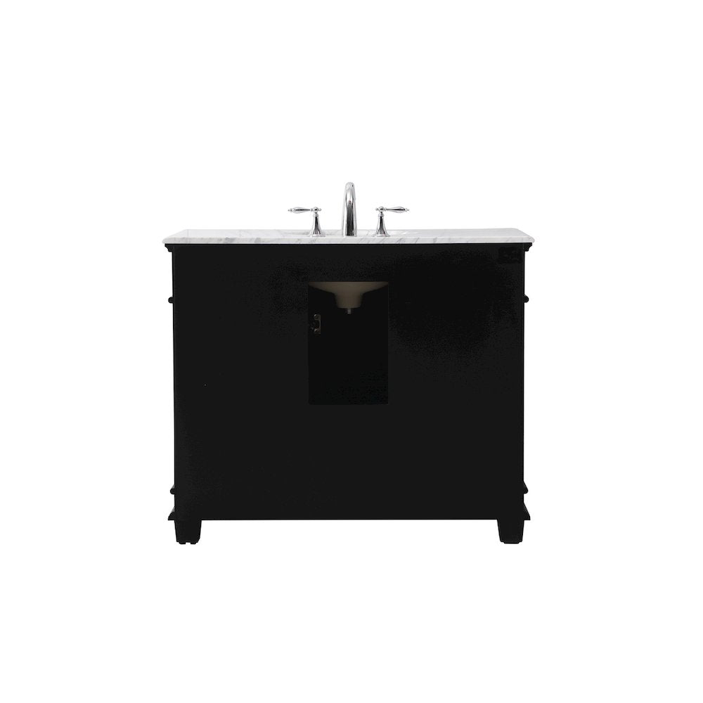 42 inch Single bathroom vanity set in black