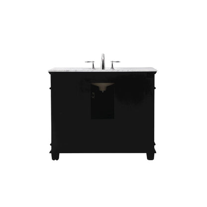 42 inch Single bathroom vanity set in black