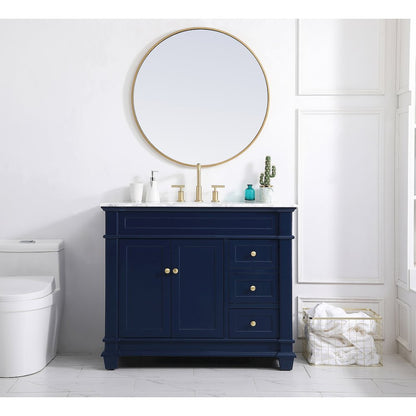 42 inch Single Bathroom Vanity set in Blue