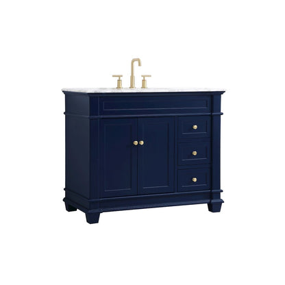 42 inch Single Bathroom Vanity set in Blue