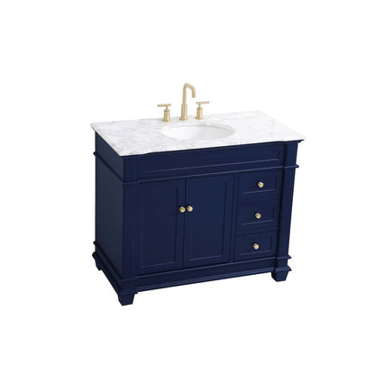 42 inch Single Bathroom Vanity set in Blue