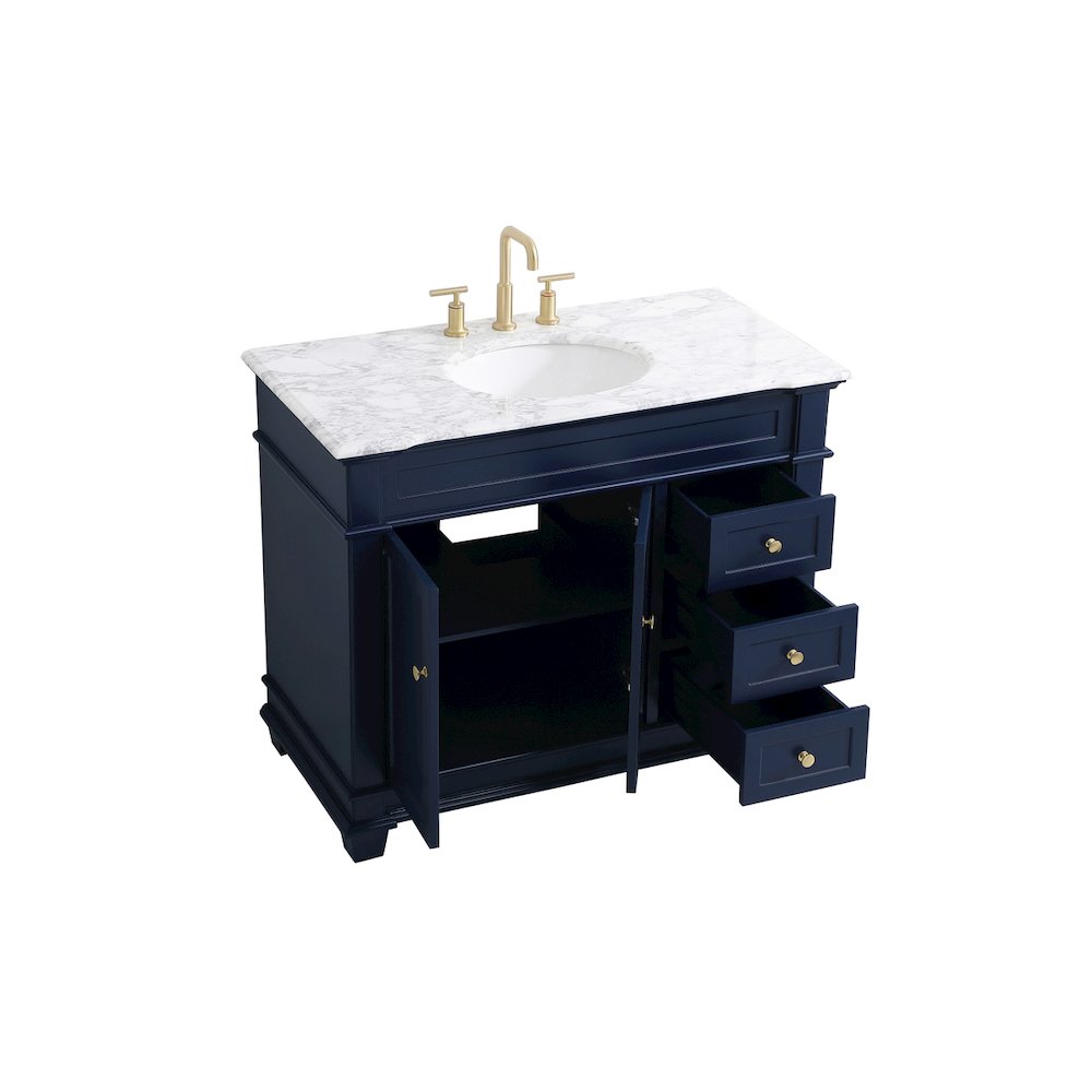 42 inch Single Bathroom Vanity set in Blue
