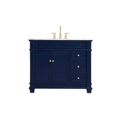 42 inch Single Bathroom Vanity set in Blue