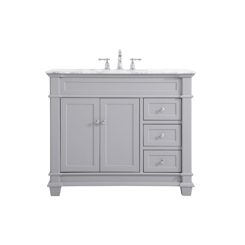 42 inch Single Bathroom Vanity set in Grey