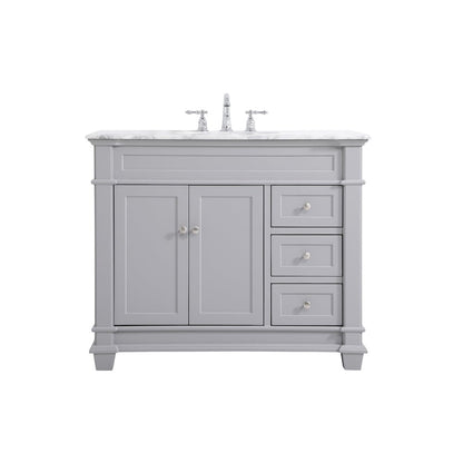 42 inch Single Bathroom Vanity set in Grey