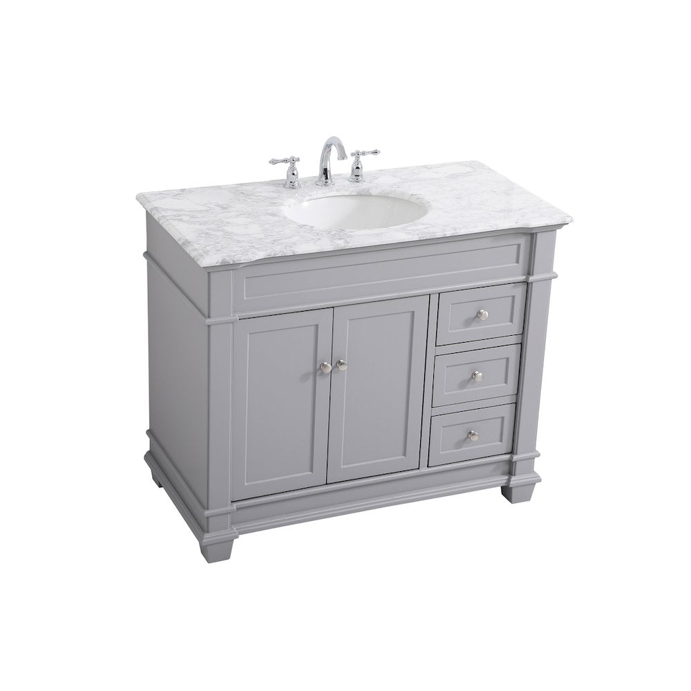 42 inch Single Bathroom Vanity set in Grey