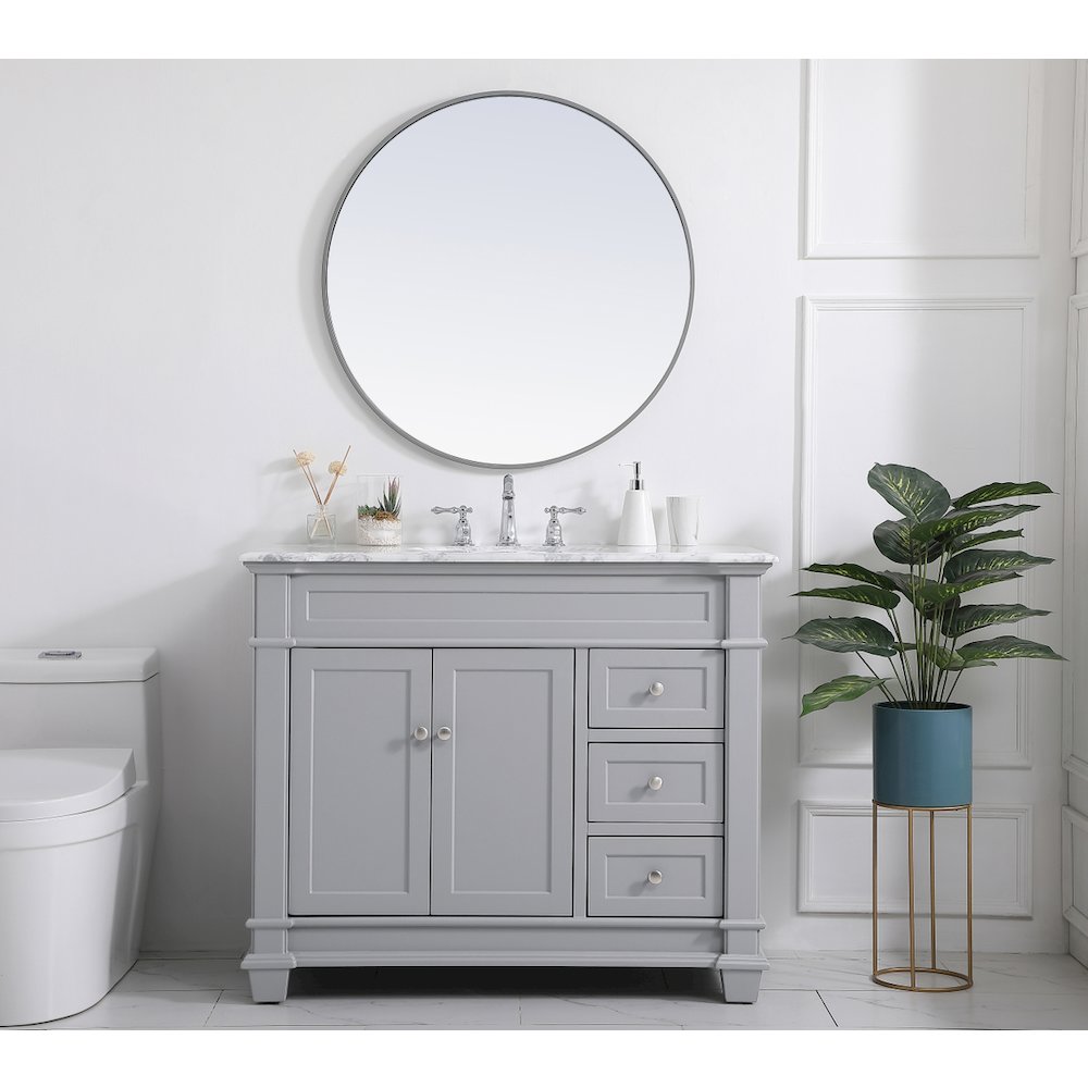 42 inch Single Bathroom Vanity set in Grey