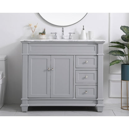 42 inch Single Bathroom Vanity set in Grey
