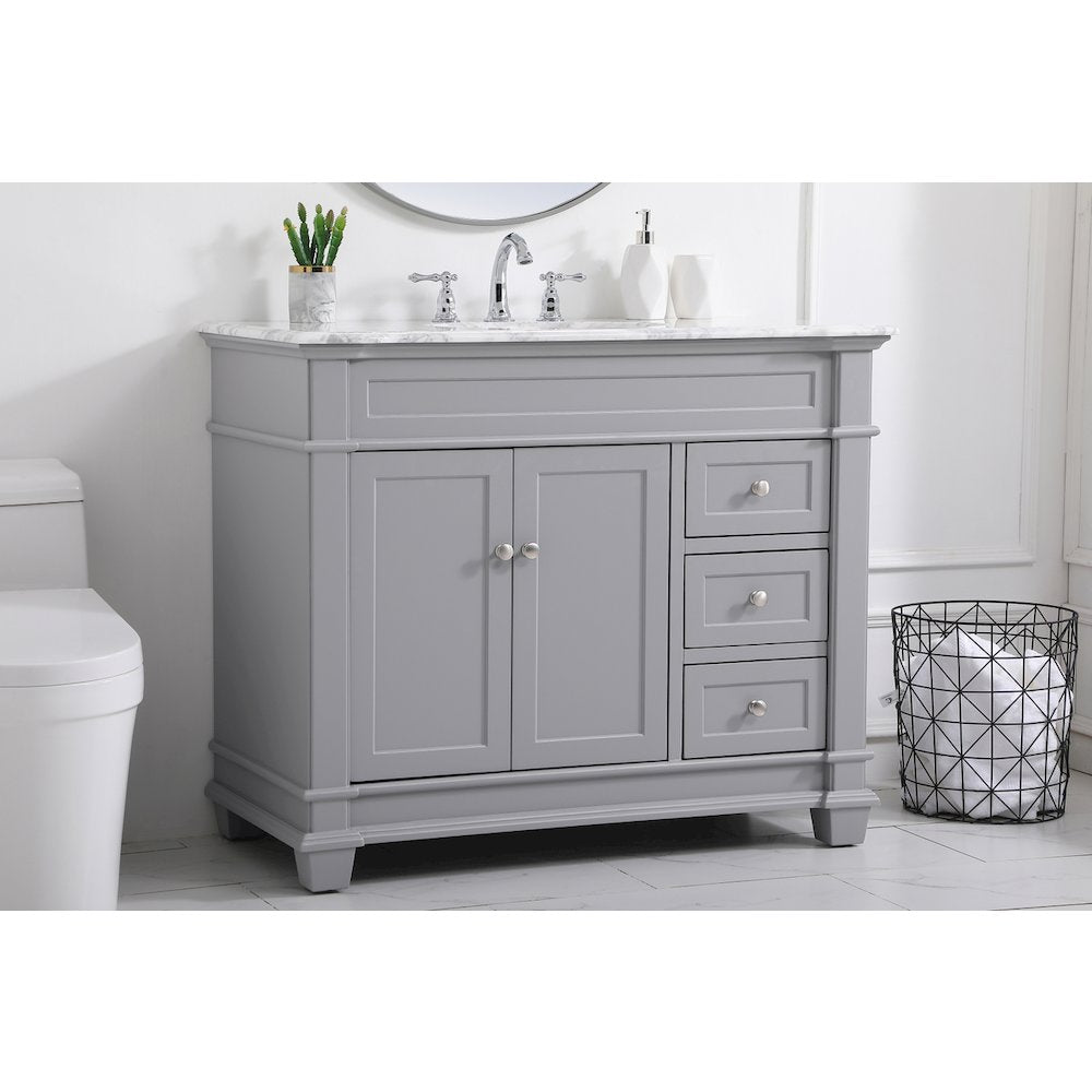 42 inch Single Bathroom Vanity set in Grey