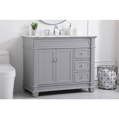42 inch Single Bathroom Vanity set in Grey