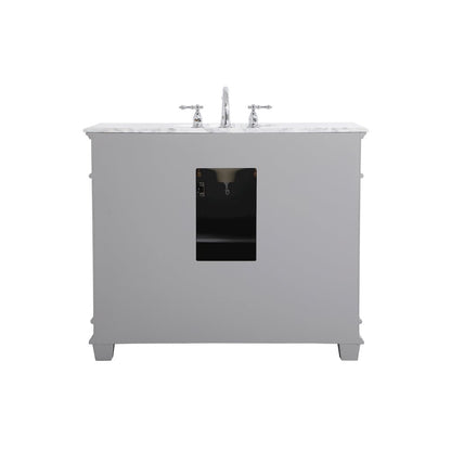 42 inch Single Bathroom Vanity set in Grey