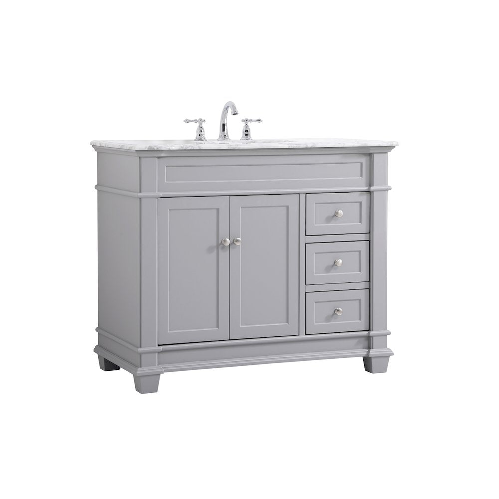42 inch Single Bathroom Vanity set in Grey