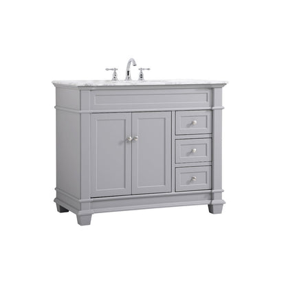 42 inch Single Bathroom Vanity set in Grey