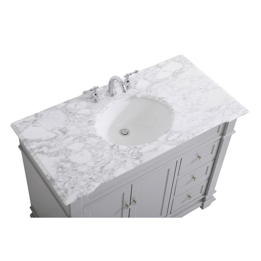 42 inch Single Bathroom Vanity set in Grey