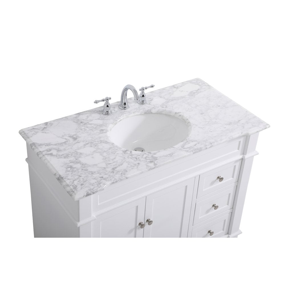 42 inch Single Bathroom Vanity set in White