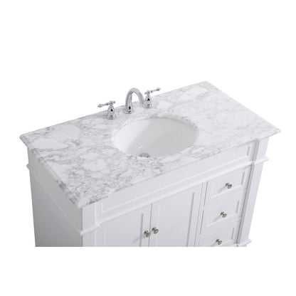 42 inch Single Bathroom Vanity set in White