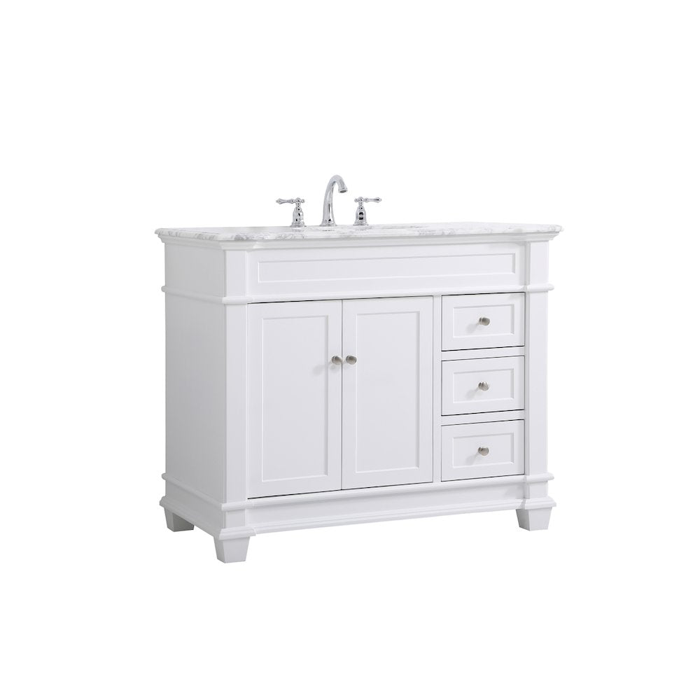 42 inch Single Bathroom Vanity set in White