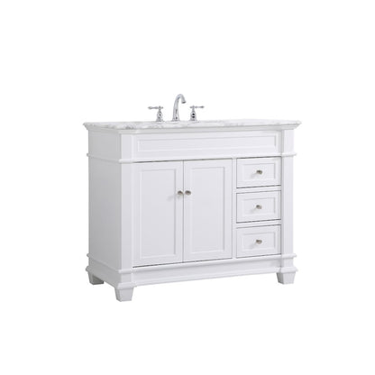 42 inch Single Bathroom Vanity set in White
