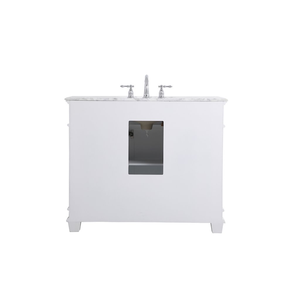 42 inch Single Bathroom Vanity set in White